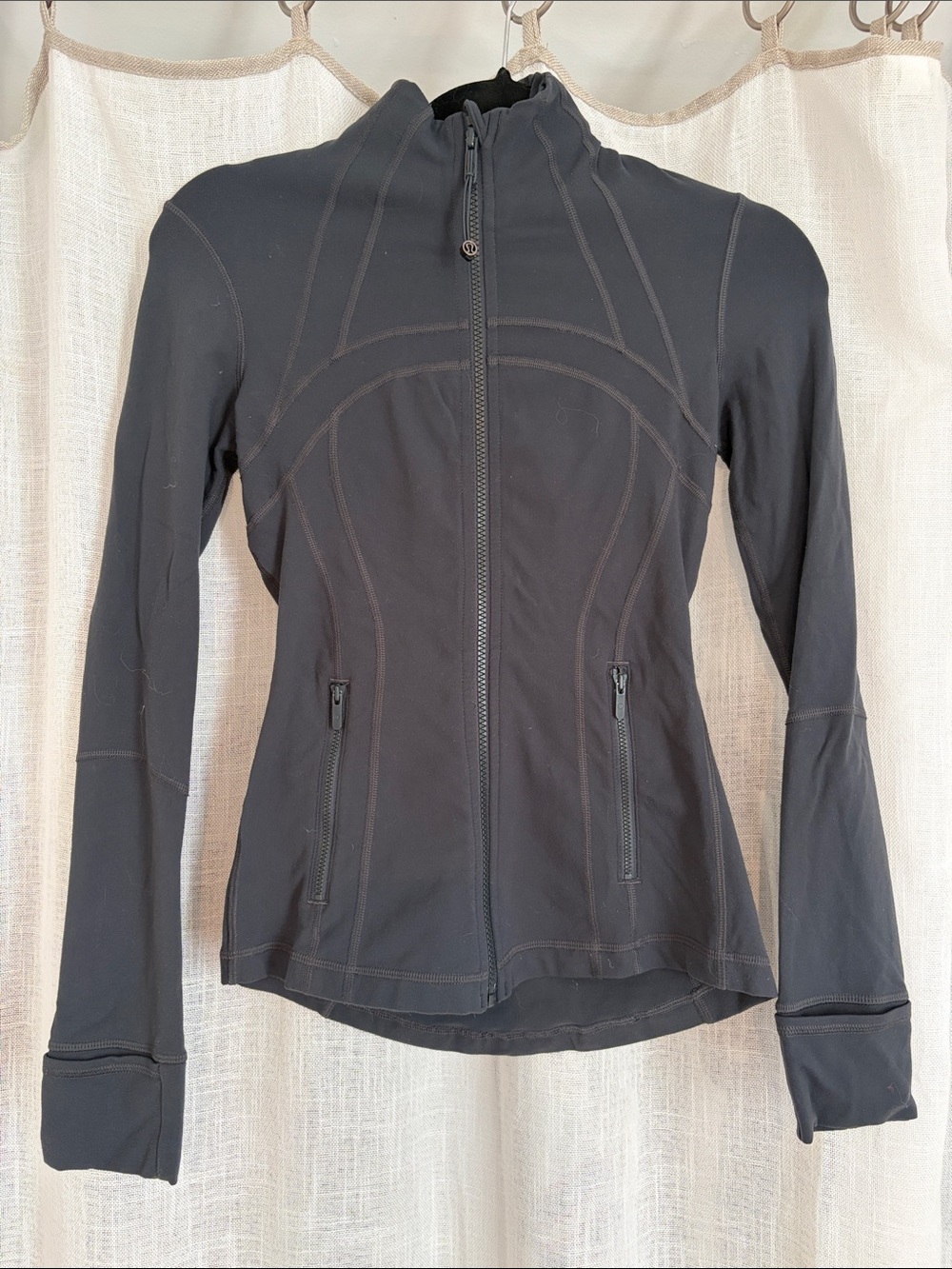 lululemon athletica Charcoal Full-Zip Sculpted Utility Jacket